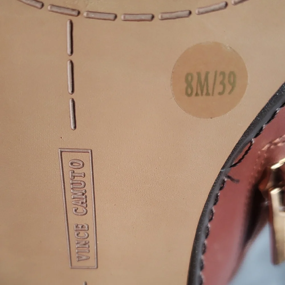 Vince Camuto Tan Open-Toe Heeled Boots - Picture 8 of 9